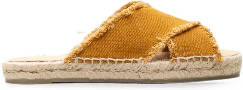 Castañer Palmera sandalen met franje Geel