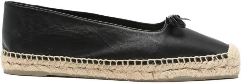 Castañer Pax leren espadrilles Zwart