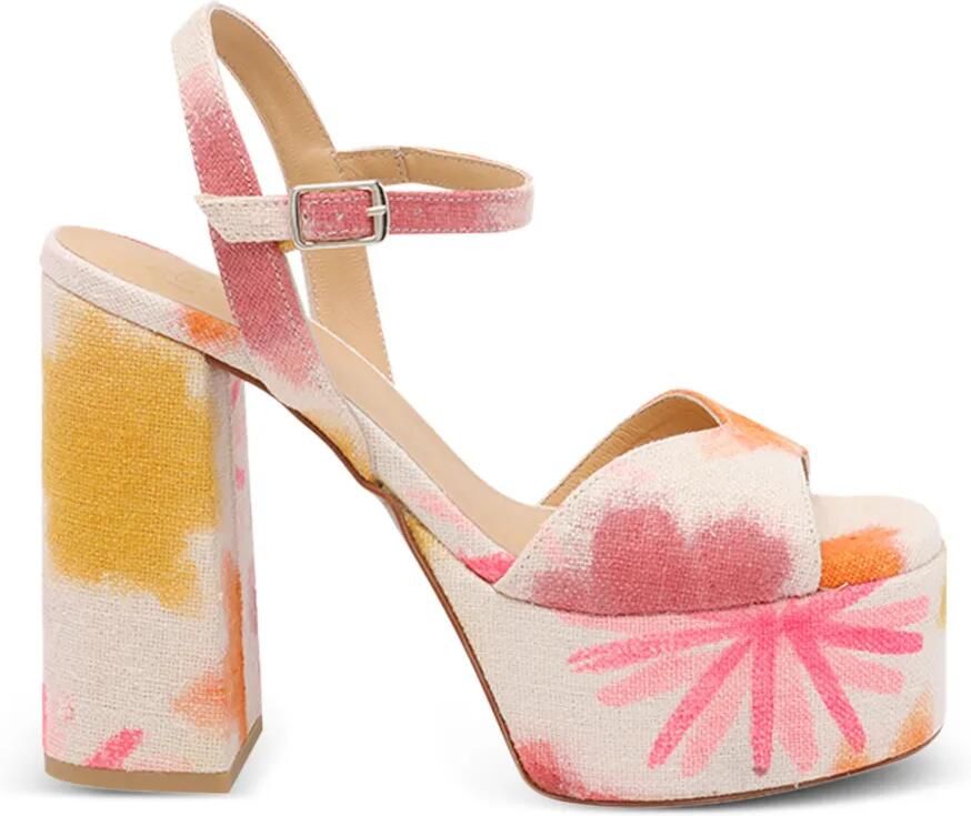 Castañer Sandalen met gesp en patroon Wit
