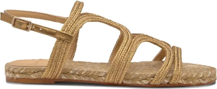 Castañer Sandalen met metallic weving Goud