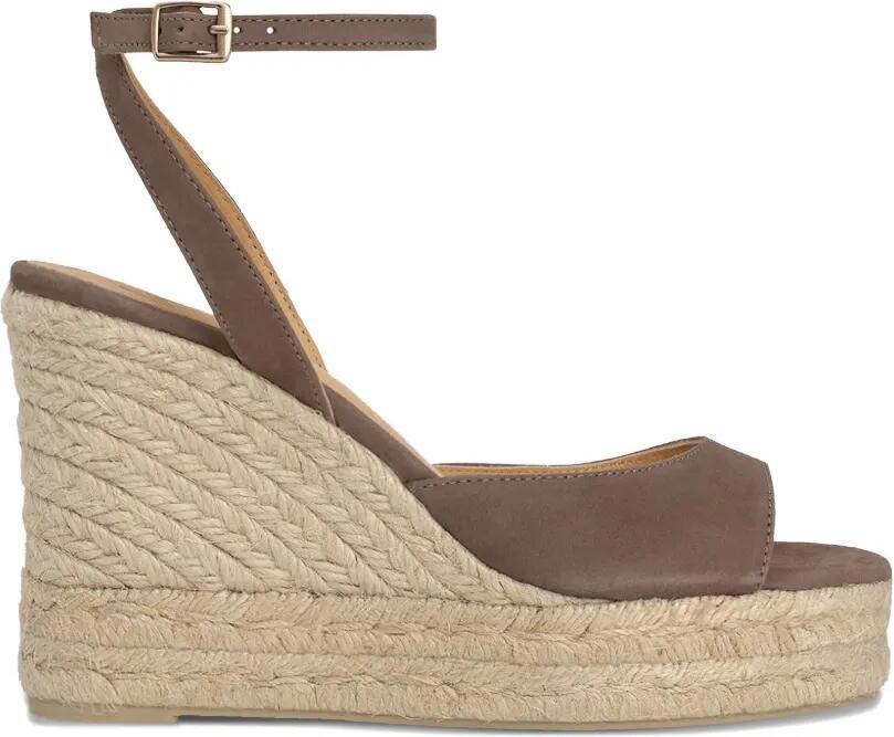 Castañer Sandalen met sleehak en enkelbandje Bruin
