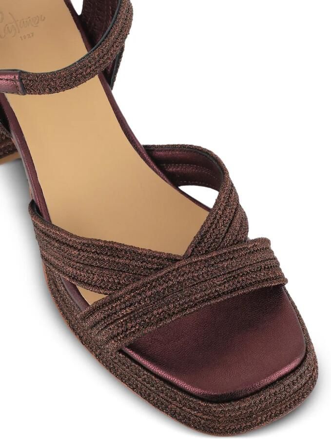 Castañer Vallita geweven metallic sandalen Bruin - Foto 2