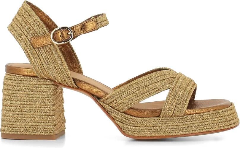 Castañer Vallita sandalen met gekruiste bandjes Goud