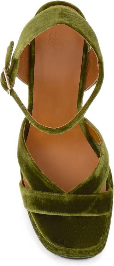 Castañer Vero fluwelen sandalen Groen - Foto 5
