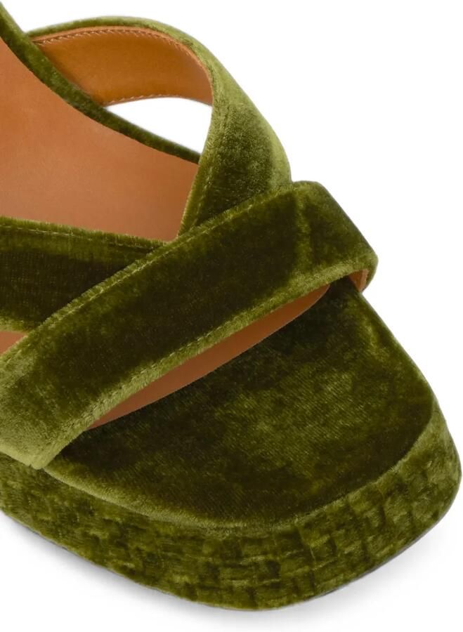 Castañer Vero fluwelen sandalen Groen - Foto 2