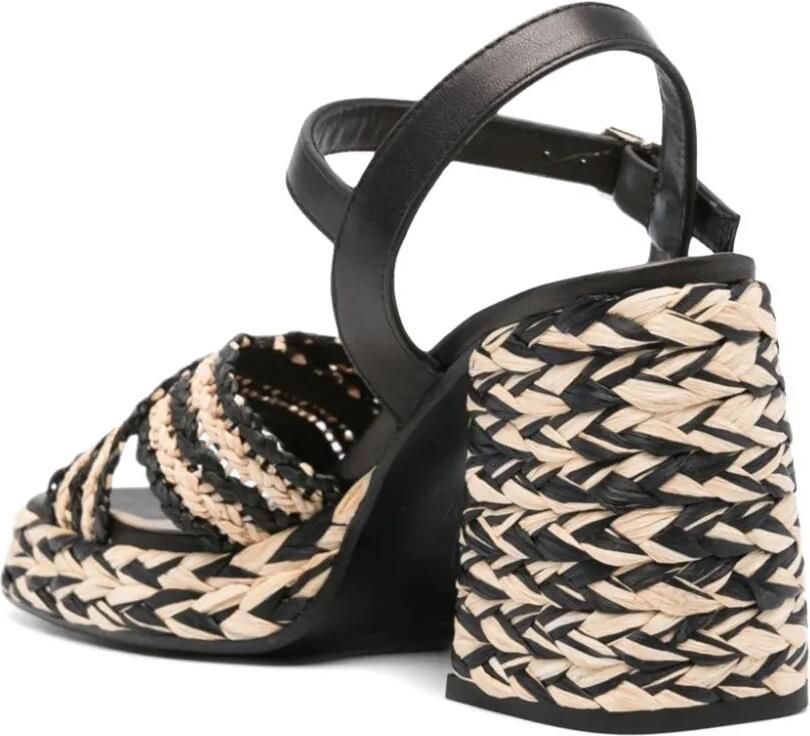 Castañer Vicen raffia sandalen Zwart - Foto 2