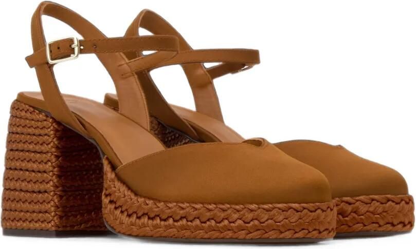 Castañer Vilnia pumps met gevlochten hak Bruin
