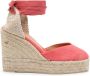 Castañer Chiara espadrilles met sleehak Roze - Thumbnail 1