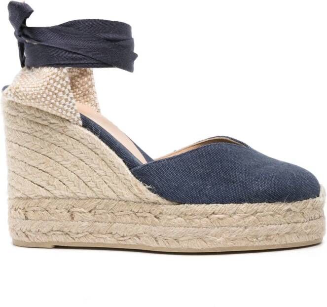 Castañer Chiara espadrilles met sleehak Blauw
