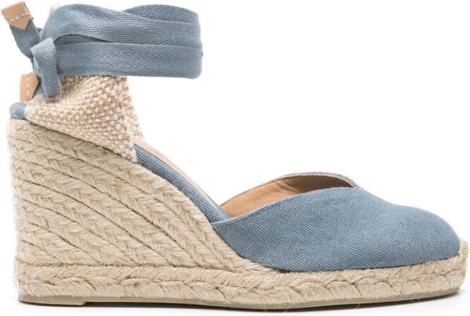 Castañer Chiara espadrilles met sleehak Blauw