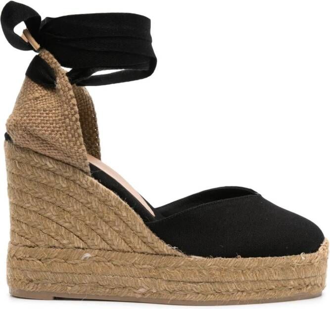 Castañer Espadrilles met plateauzool Zwart