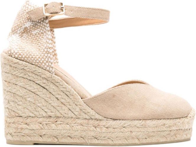 Castañer Chiara espadrilles met sleehak Beige