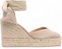 Castañer Chiara espadrilles met sleehak Beige - Thumbnail 1