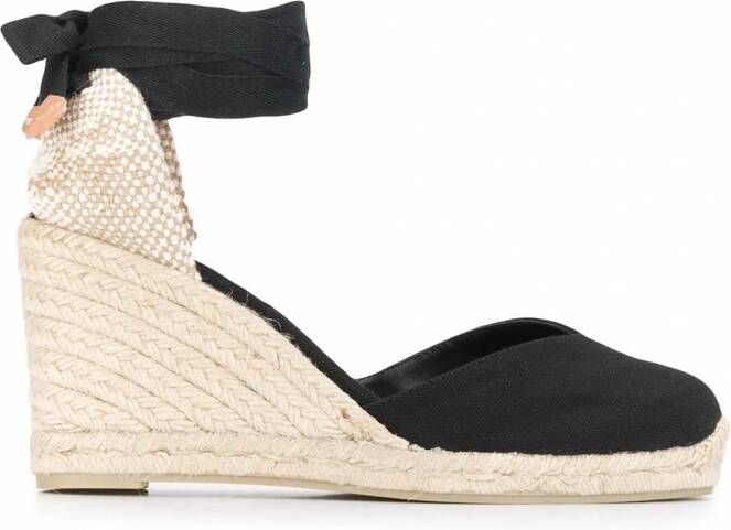 Castañer Chiara espadrilles met sleehak Zwart