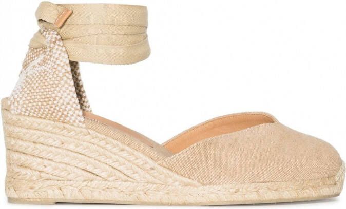 Castañer Chiara sandalen met sleehak Beige