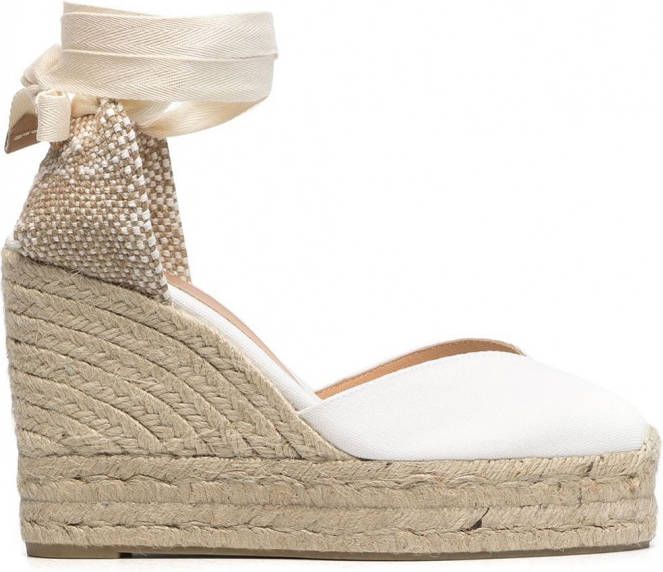 Castañer Chiara espadrilles met sleehak Wit