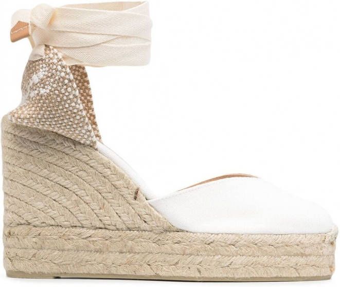 Castañer Chiara espadrilles met sleehak Wit