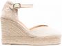 Castañer Chiarita sandalen met sleehak Beige - Thumbnail 1