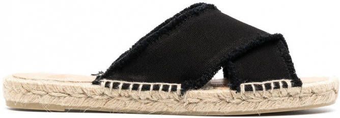 Castañer Espadrilles met gekruist bandje Zwart