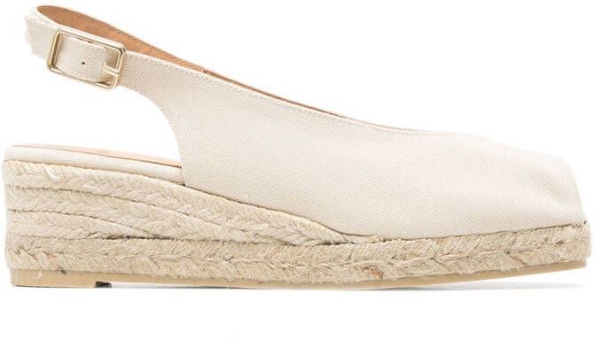 Castañer Espadrilles met open neus Beige
