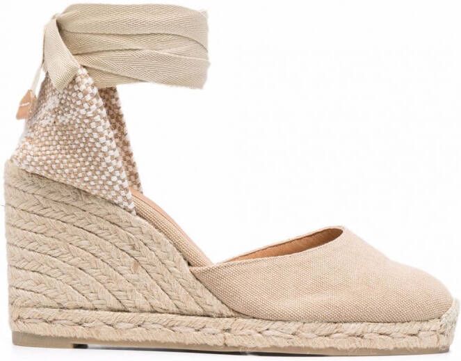 Castañer Espadrilles met plateauzool Beige