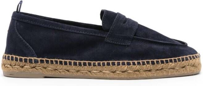 Castañer Espadrilles met raffia zool Blauw