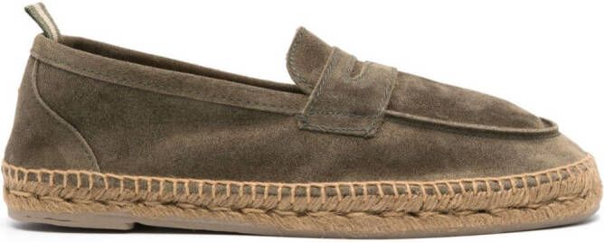 Castañer Espadrilles met raffia zool Groen