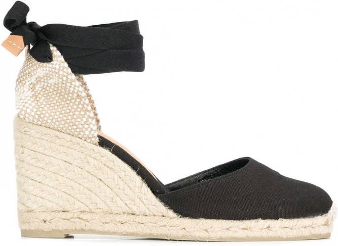 Castañer Espadrilles met sleehak Zwart