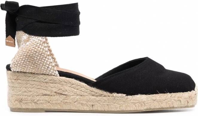 Castañer 50 mm Carina espadrilles Zwart