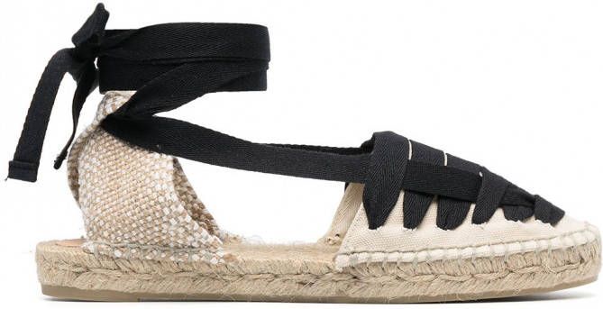 Castañer Espadrilles met strikdetail Beige