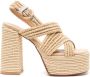 Castañer Fulvia gestreepte sandalen Beige - Thumbnail 1