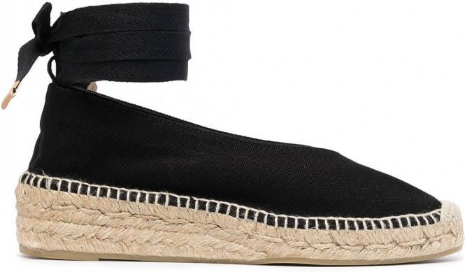 Castañer Gea espadrilles met sleehak Zwart