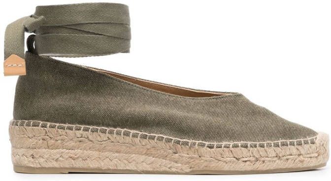 Castañer Gea espadrilles met wikkel Groen