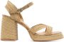 Castañer Metallic slingback sandalen Goud - Thumbnail 1