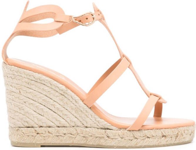 Castañer leather wedge espadrilles Beige