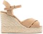 Castañer 110 mm Blaudell espadrilles met sleehak Bruin - Thumbnail 1