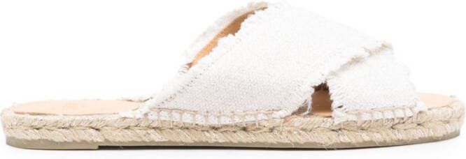 Castañer Palmera raffia espadrilles Wit