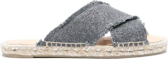 Castañer Palmera espadrilles met glitter Grijs