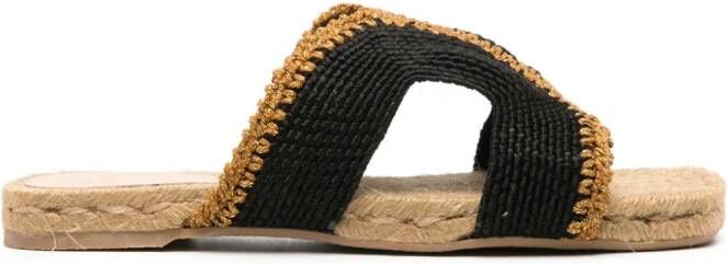 Castañer Pura sandalen van lurex Zwart