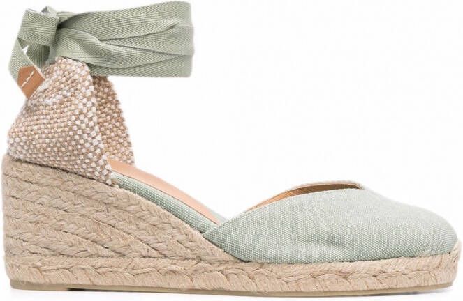 Castañer Sandalen met sleehak Groen