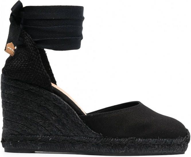 Castañer Espadrilles met sleehak Zwart