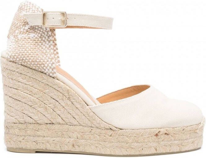 Castañer Espadrilles met sleehak Beige