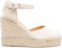 Castañer Espadrilles met sleehak Beige - Thumbnail 1