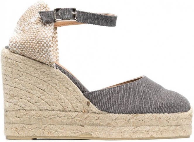 Castañer Espadrilles met sleehak Grijs