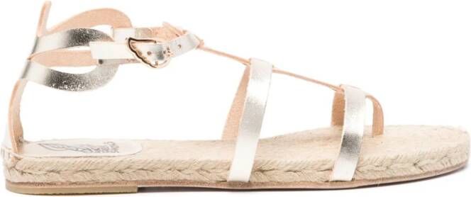 Castañer x Ancient Greek leren espadrilles Goud