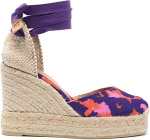 Castañer x Diane Von Furstenberg Carina espadrilles met sleehak Paars
