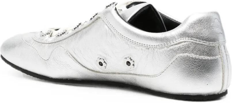 Cecilie Bahnsen Blaise leren sneakers met studs Zilver - Foto 3