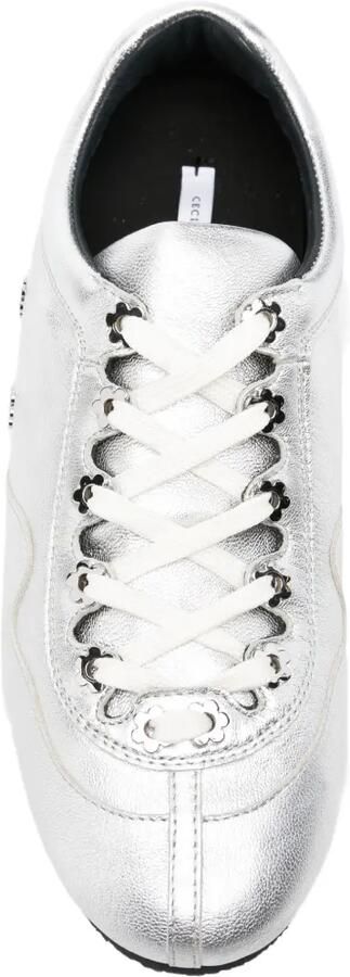 Cecilie Bahnsen Blaise leren sneakers met studs Zilver - Foto 2