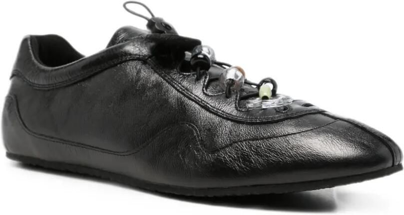 Cecilie Bahnsen Blaise leren sneakers verfraaid met kralen Zwart - Foto 2