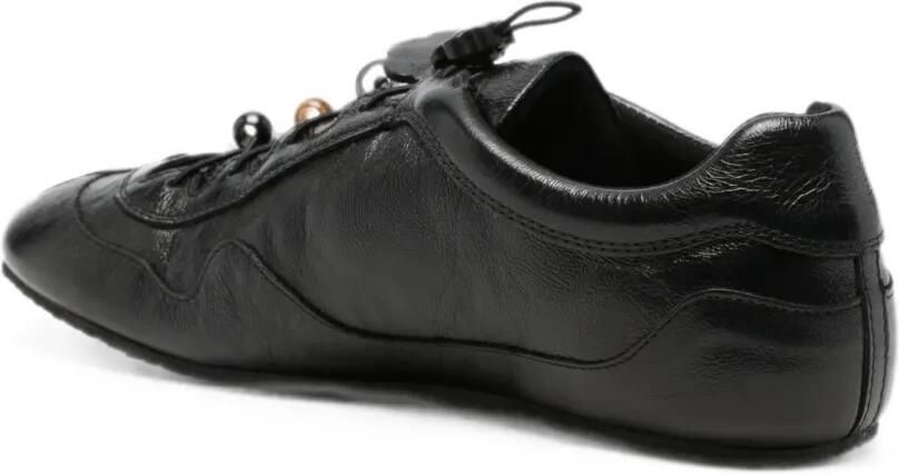 Cecilie Bahnsen Blaise leren sneakers verfraaid met kralen Zwart - Foto 3